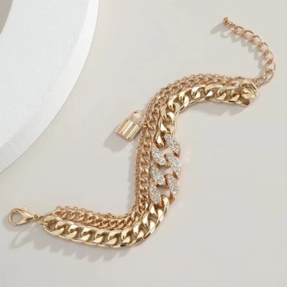 2 in1 Bracelet with rhinestones and jewelry - Picture 2 of 5